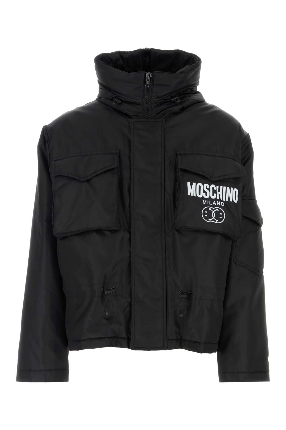 Moschino 黑色尼龙填充夹克