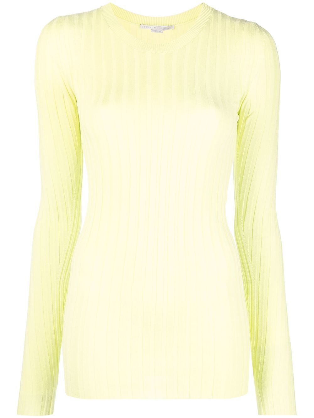 Stella McCartney 罗纹针织圆领毛衣 - 绿色