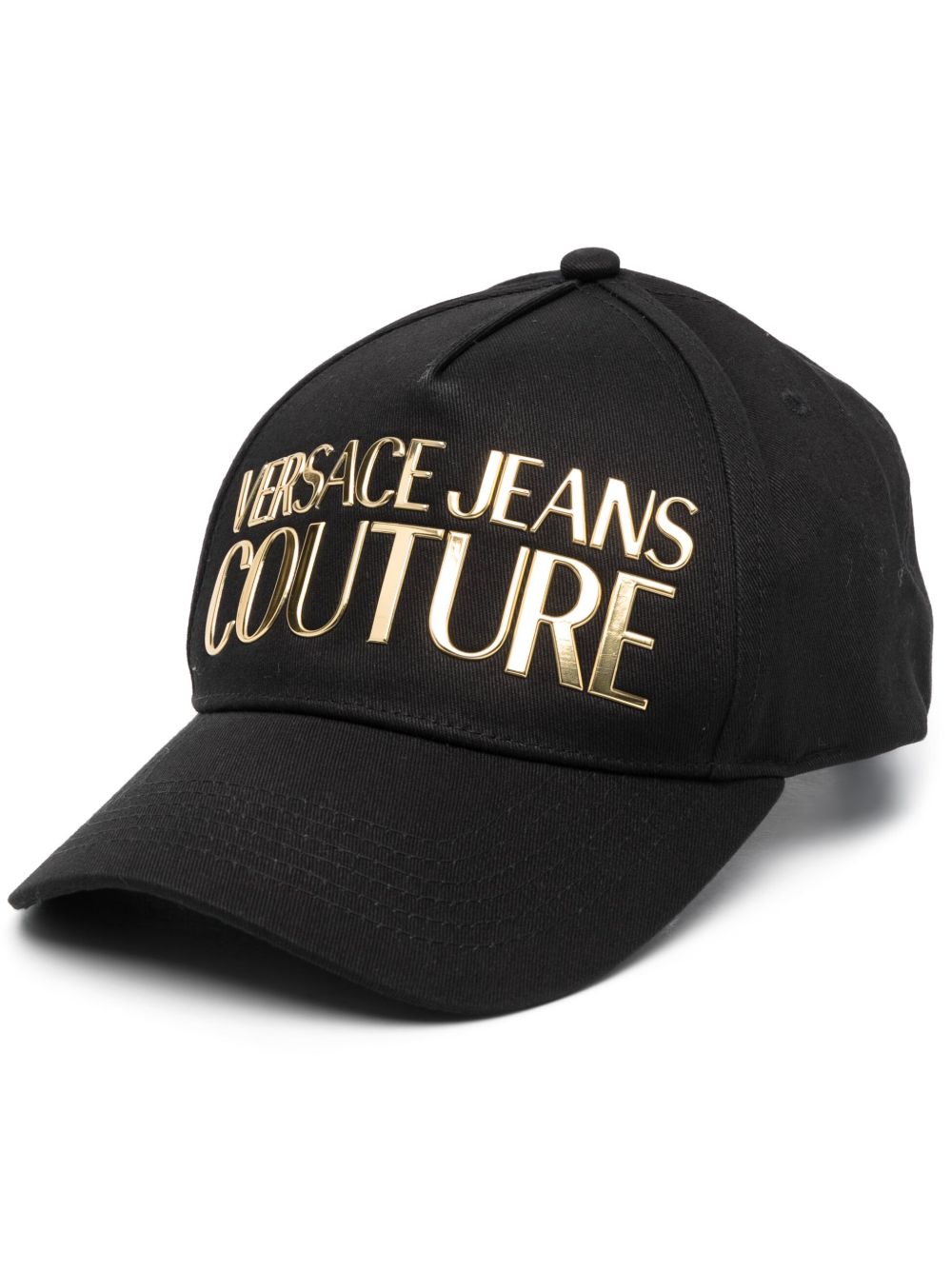 Versace Jeans Couture logo印花棉棒球帽 - 黑色