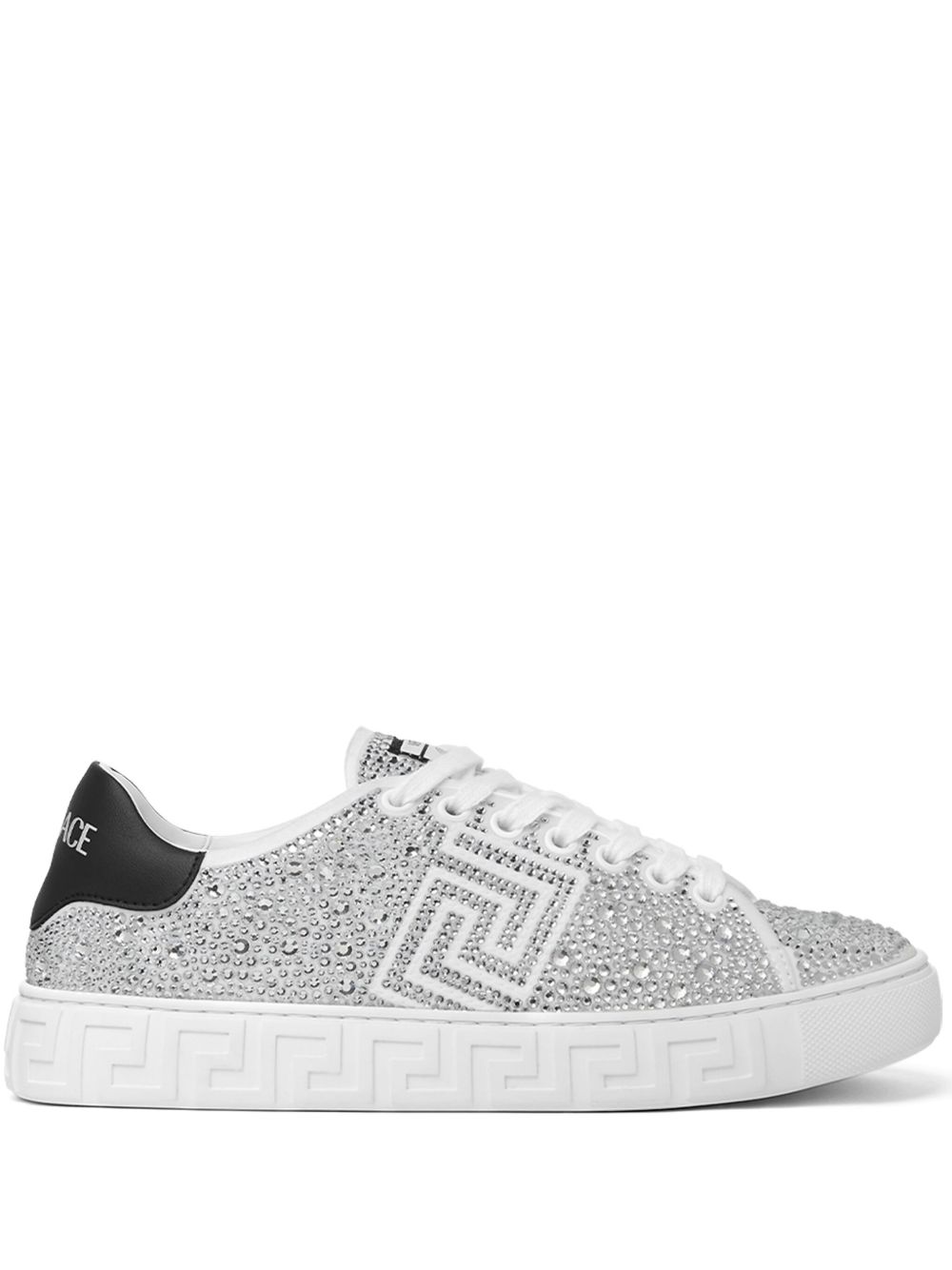 Versace Crystal Greca 运动鞋 - 白色