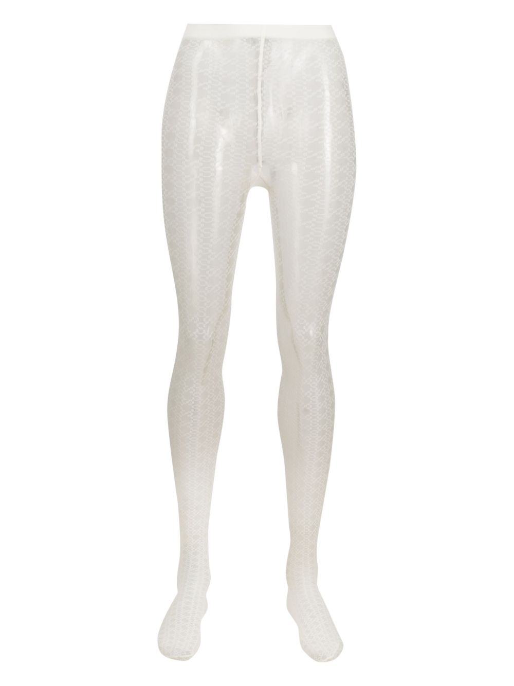 Wolford Individual 10 半透明打底裤袜 - 白色