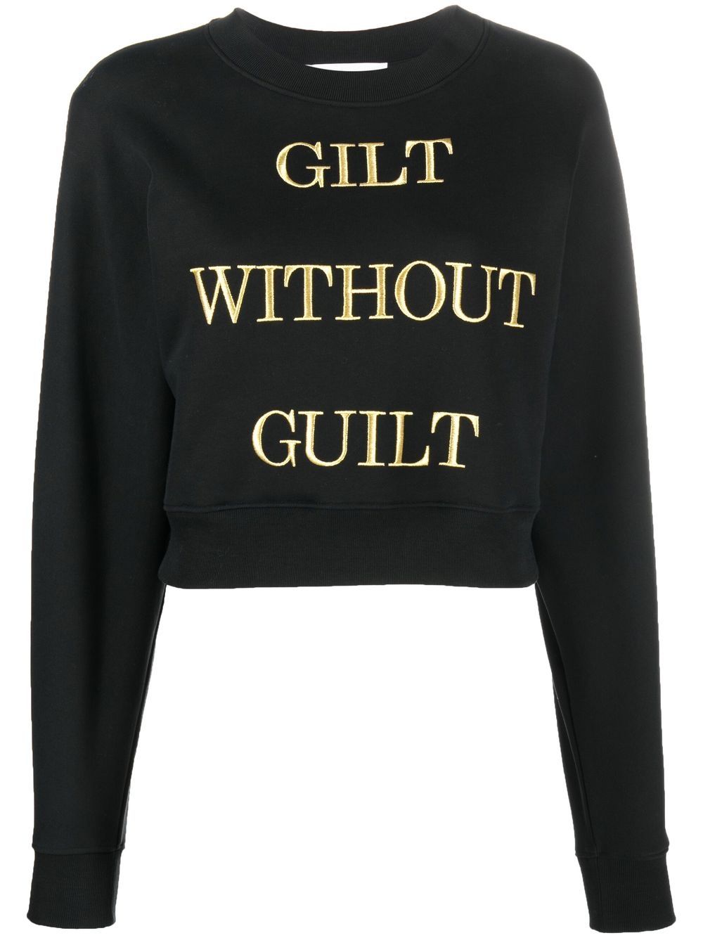 Moschino 莫斯奇诺 标语刺绣毛衣 - 黑色