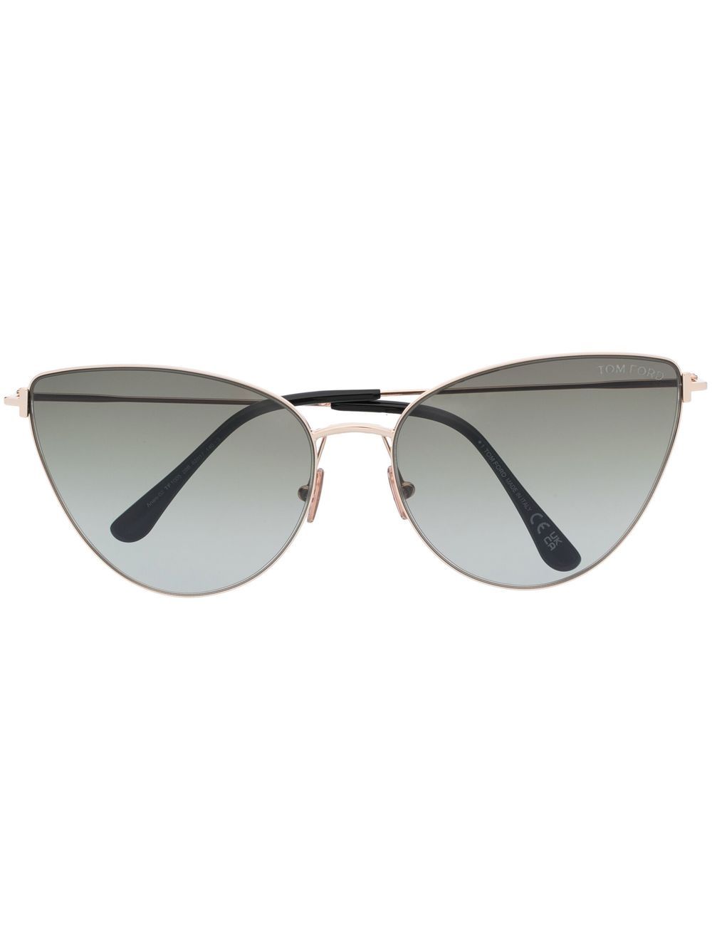 TOM FORD Eyewear 猫眼框太阳眼镜 - 金色