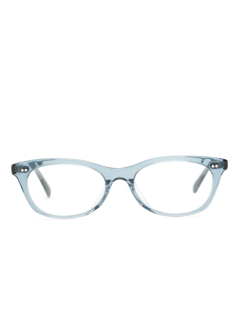Oliver Peoples Dezerai 长方形镜框眼镜 - 蓝色