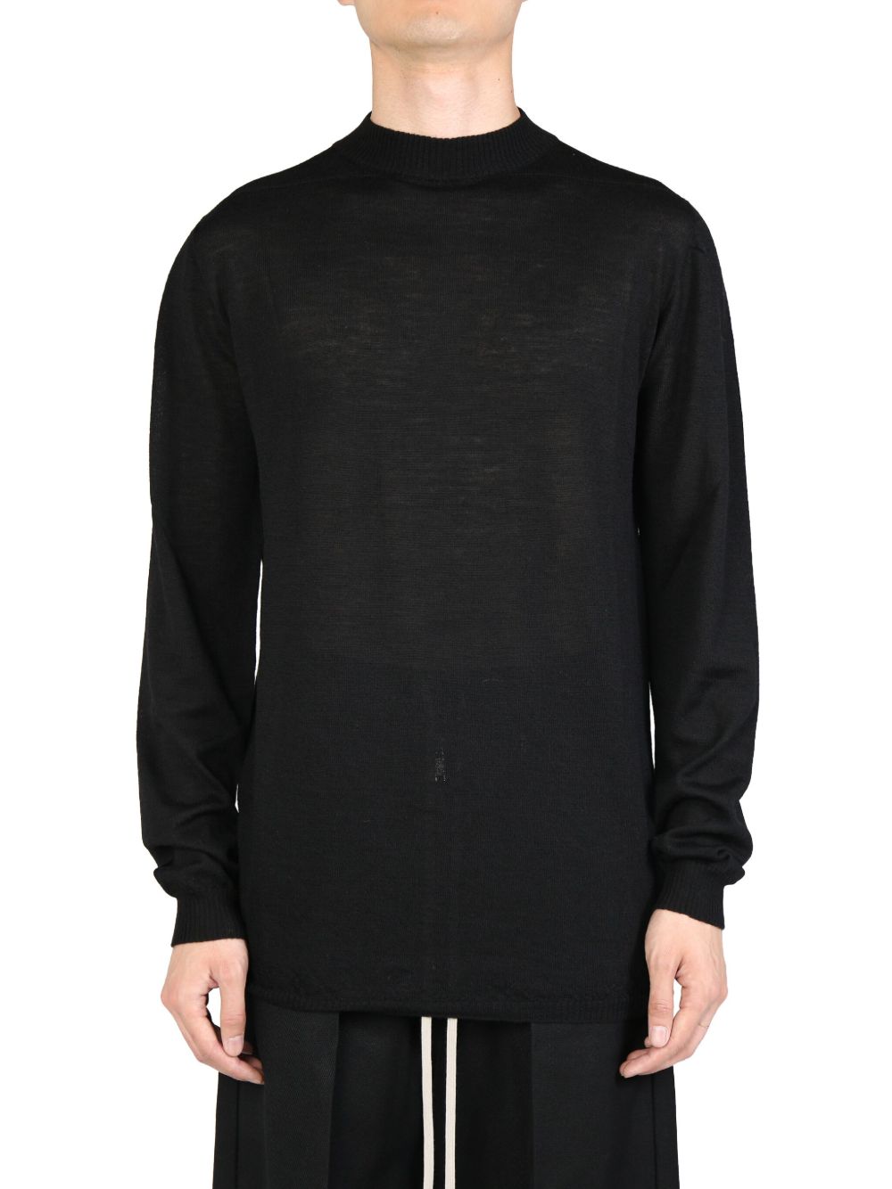 Rick Owens Level Lupetto 密织毛衣 - 黑色
