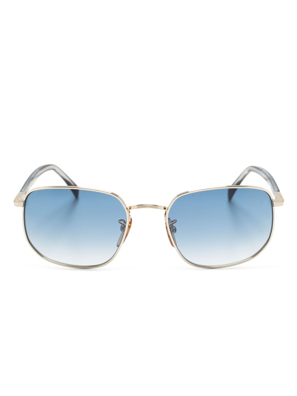 Eyewear by David Beckham 渐色镜片方框太阳眼镜 - 金色