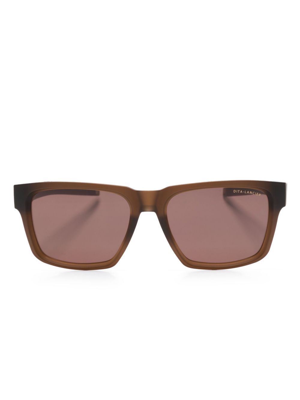 Dita Eyewear DLS-712 有色镜片方框太阳眼镜 - 褐色