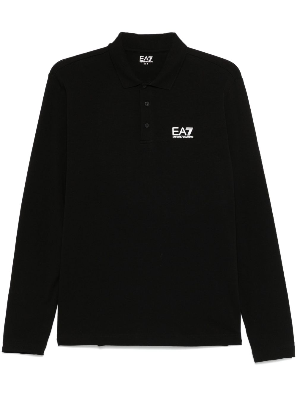 Ea7 Emporio Armani 橡胶logo polo衫 - 黑色