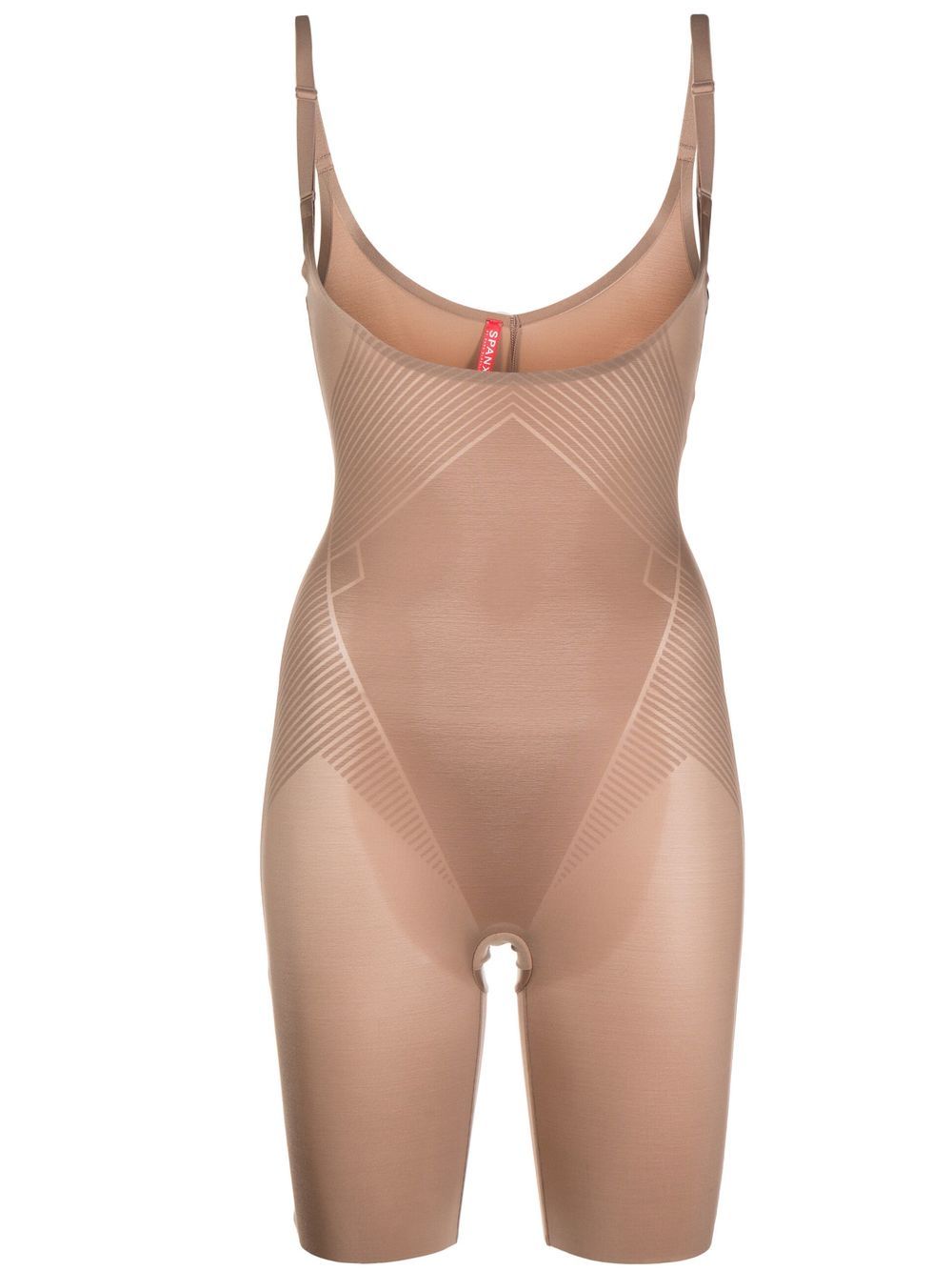 SPANX 开襟式轮廓连体紧身衣 - 褐色