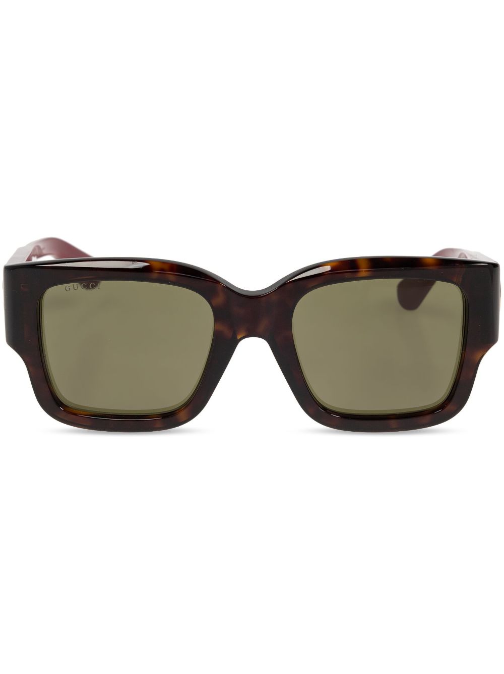 Gucci Eyewear Interlocking G 方框太阳眼镜 - 褐色
