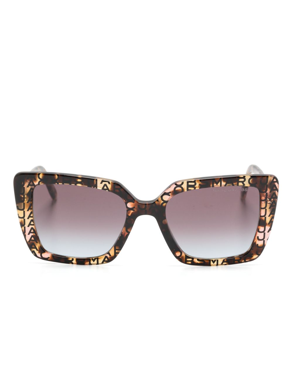 Marc Jacobs Eyewear J Marc logo猫眼镜框太阳眼镜 - 褐色