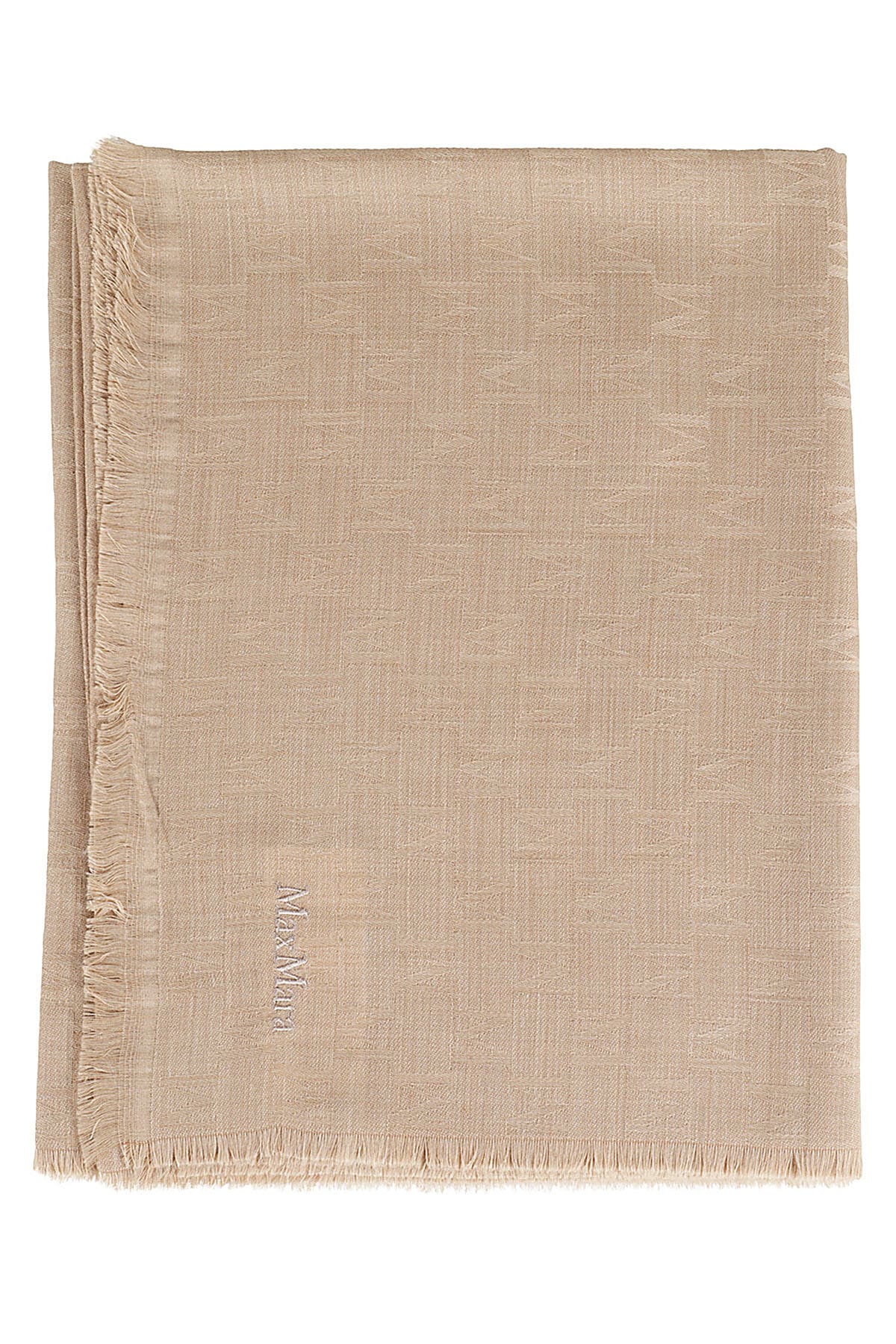 Max Mara magico Light Brown Wool Scarf