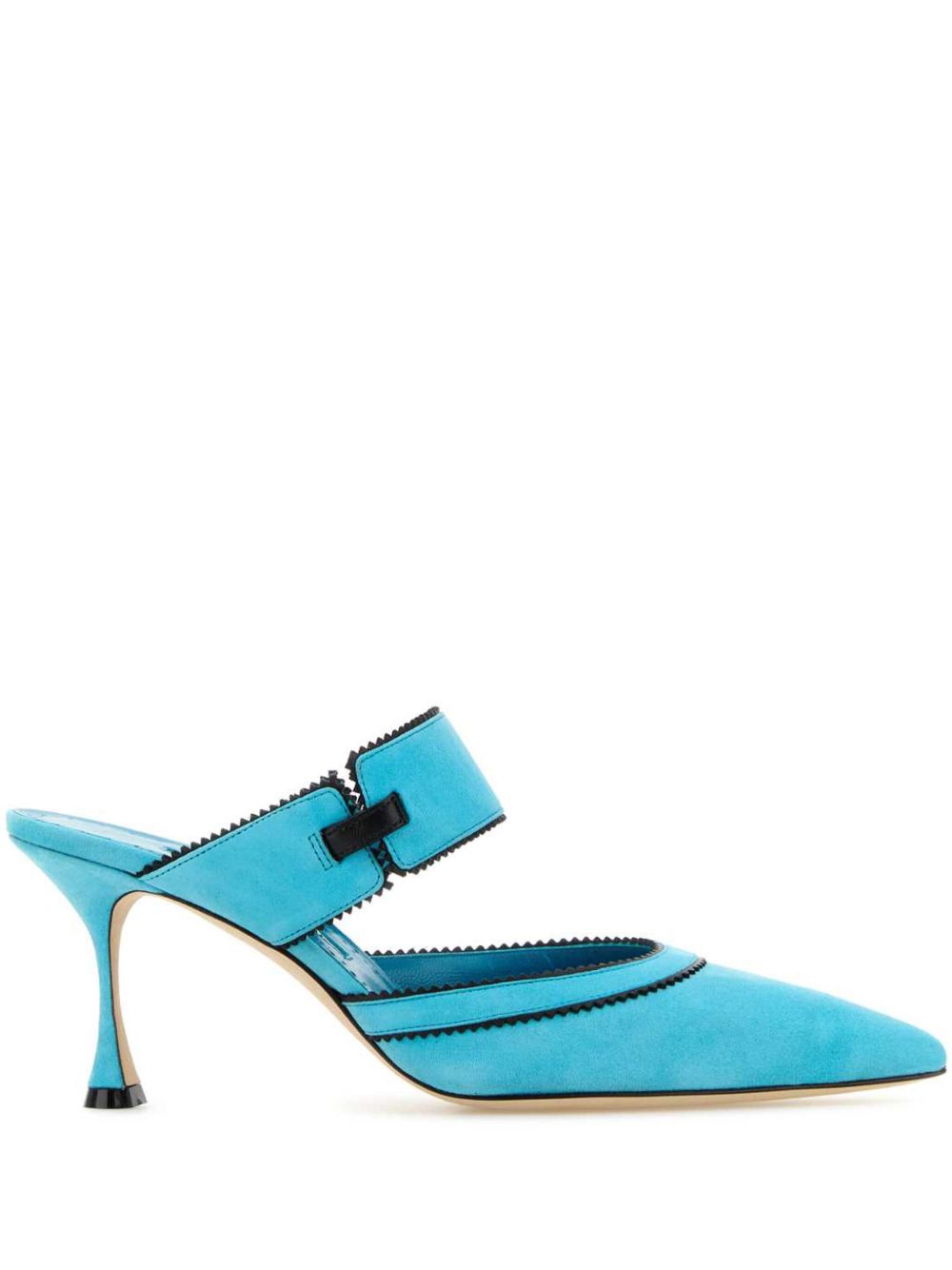 Manolo Blahnik Brontiamusa 中跟穆勒鞋（7厘米） - 蓝色