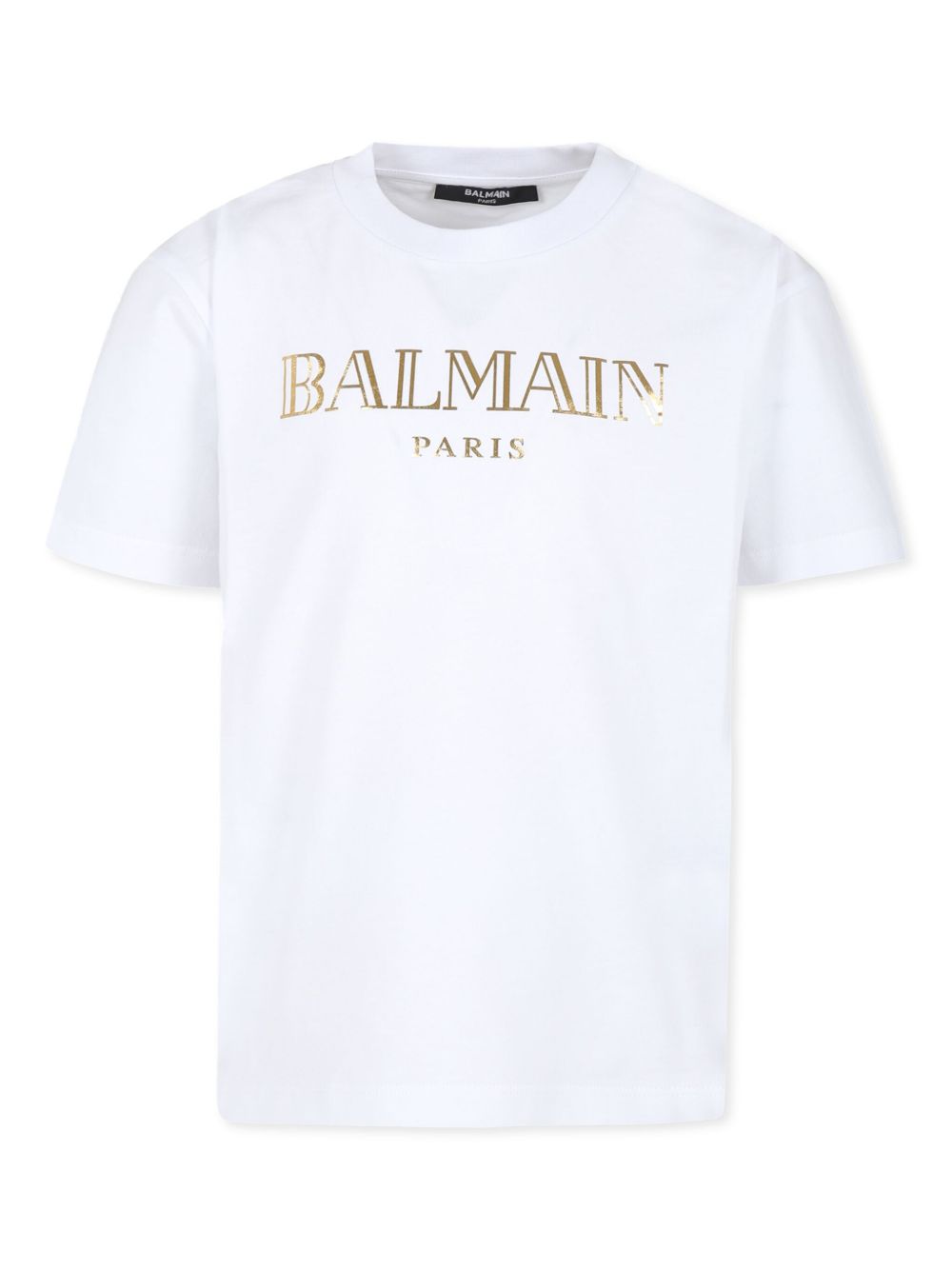Balmain Kids logo印花棉T恤 - 白色