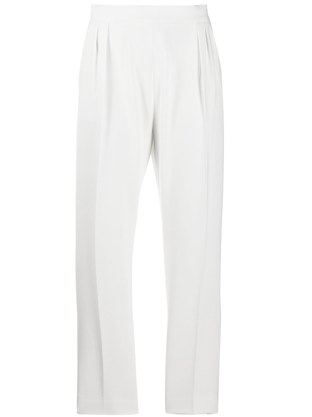 Max Mara 褶饰露踝裤 - 白色