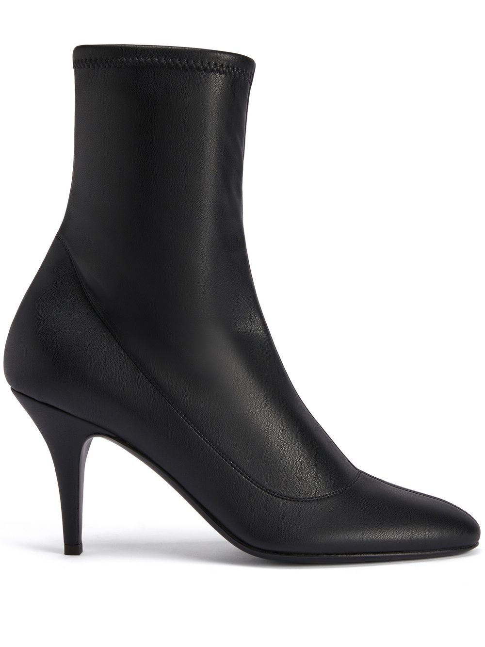 Giuseppe Zanotti Felicienne 皮质高跟短靴 - 黑色