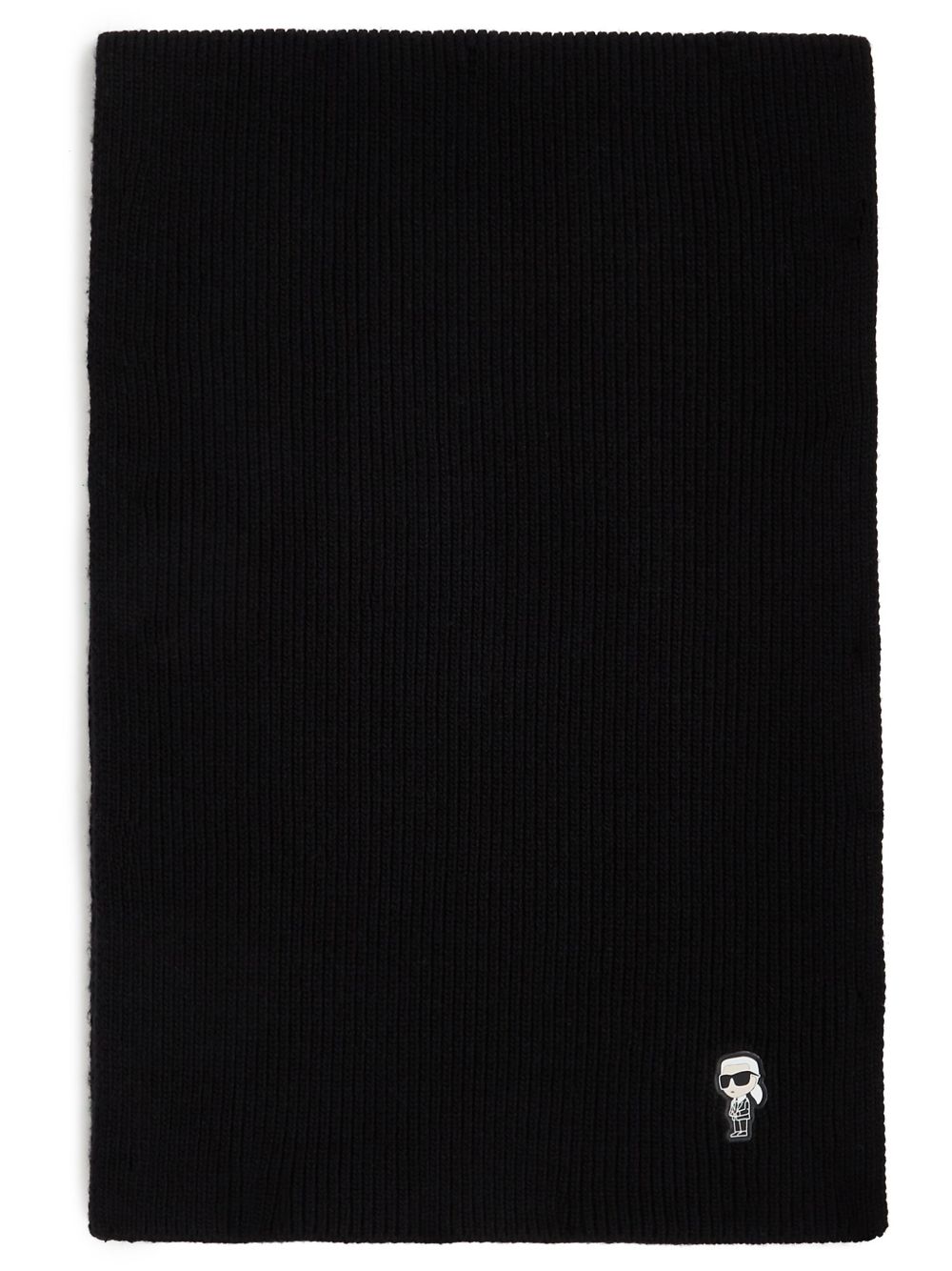 Karl Lagerfeld Ikon 针织围巾 - 黑色