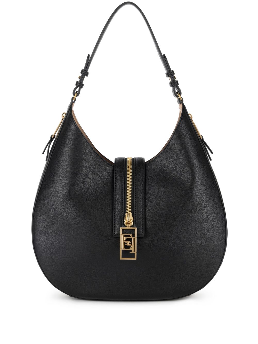 Elisabetta Franchi logo单肩包 - 黑色