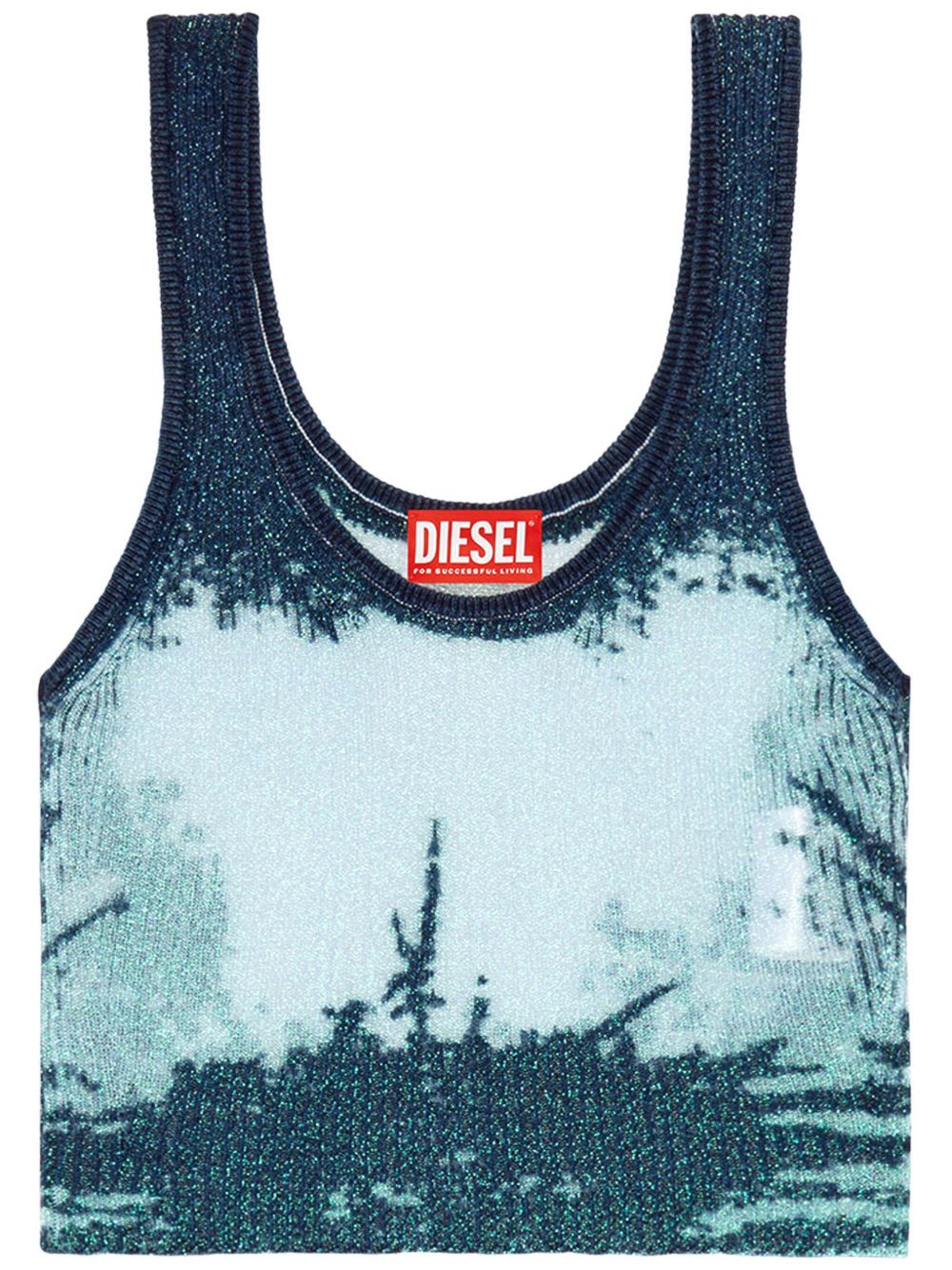 Diesel Deidrina 金银丝坦克背心 - 蓝色