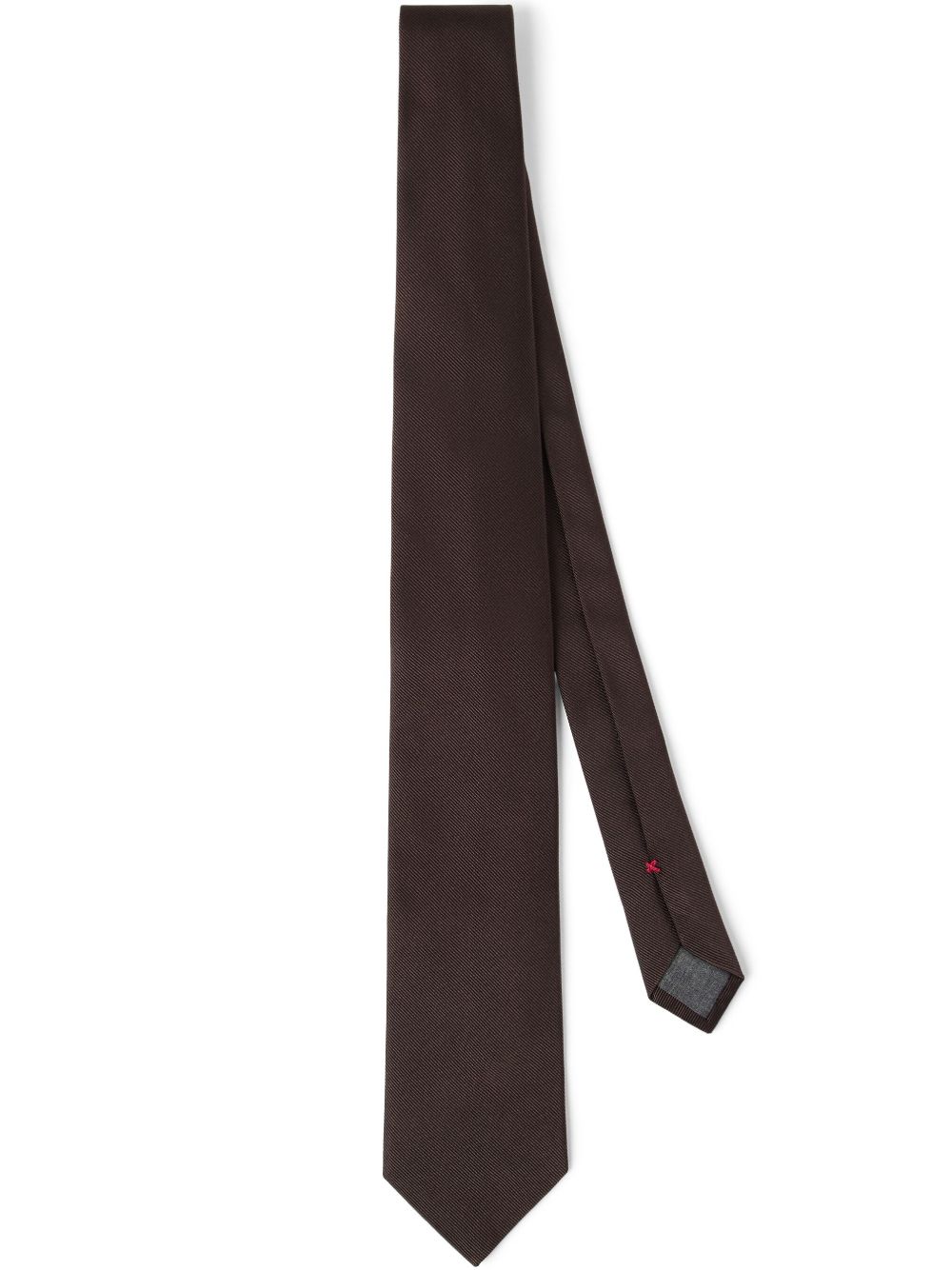 Brunello Cucinelli 真丝领带 - 褐色