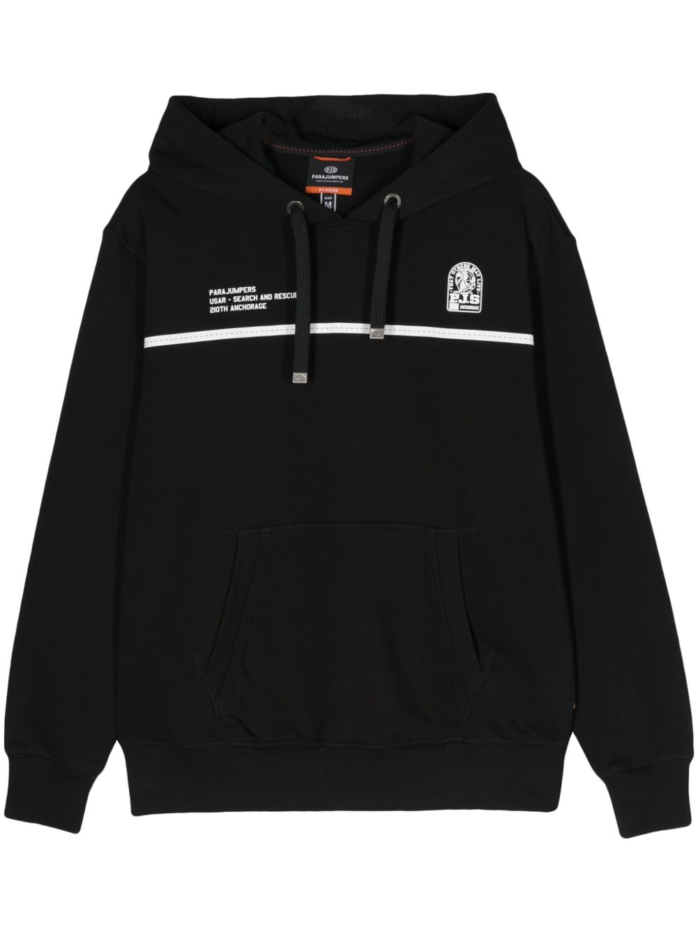 Parajumpers Overlod logo印花连帽衫 - 黑色