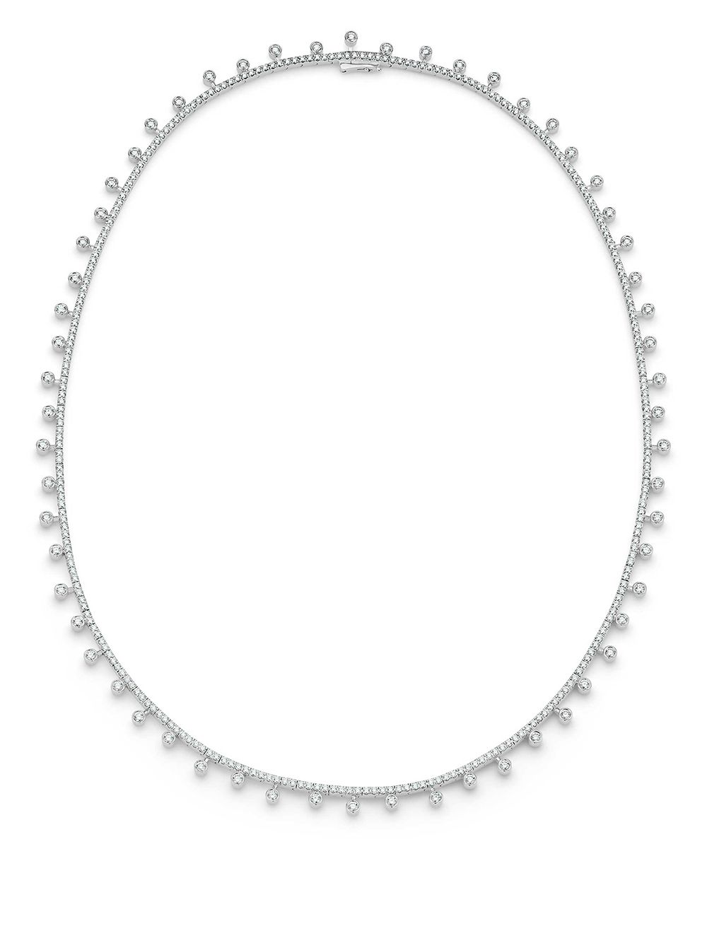 De Beers Jewellers Dewdrop 18K白金钻石项链 - 银色