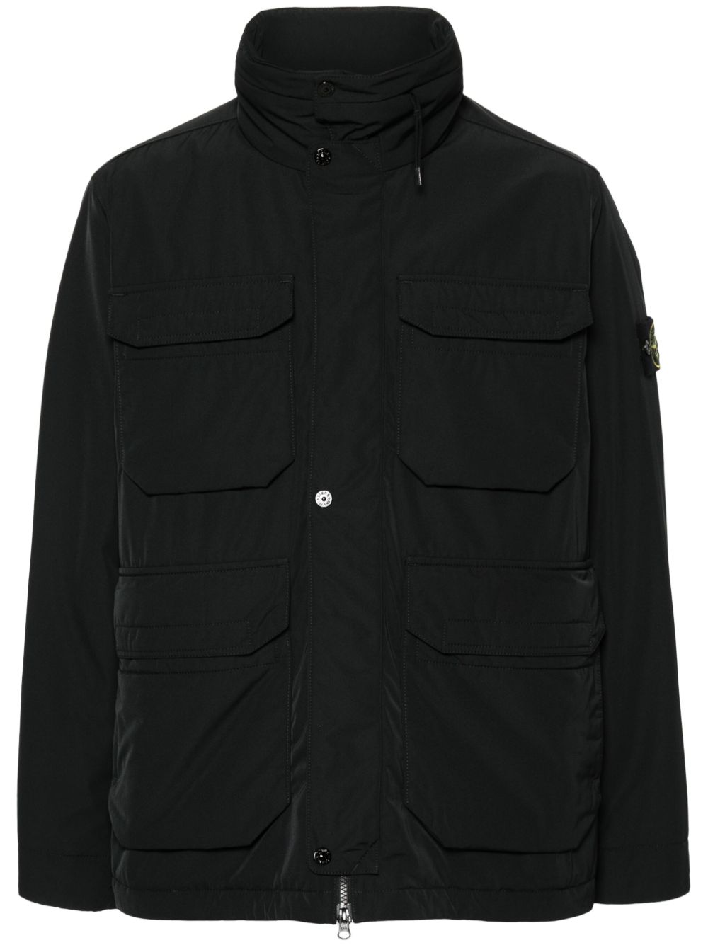 Stone Island 罗盘徽章蓬松夹克 - 黑色