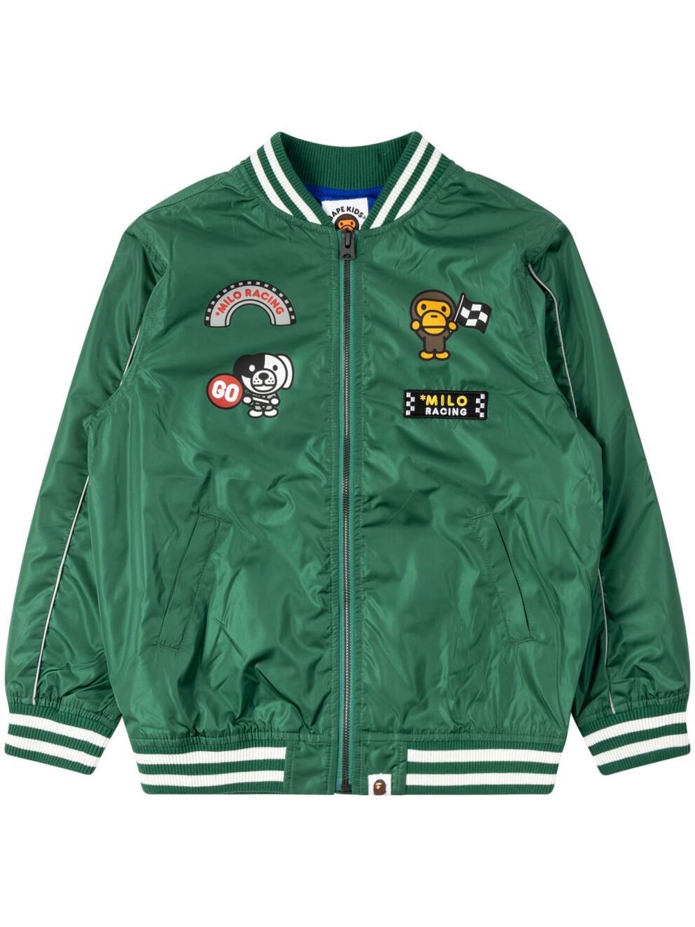 A BATHING APE® Baby Milo 飞行员夹克 - 绿色