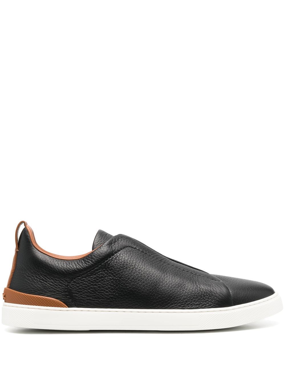 Zegna Triple Stitch 低帮板鞋 - 蓝色