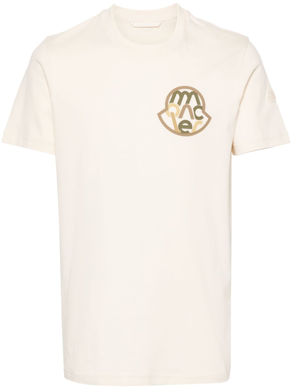 Moncler logo标记棉T恤 - 中性色