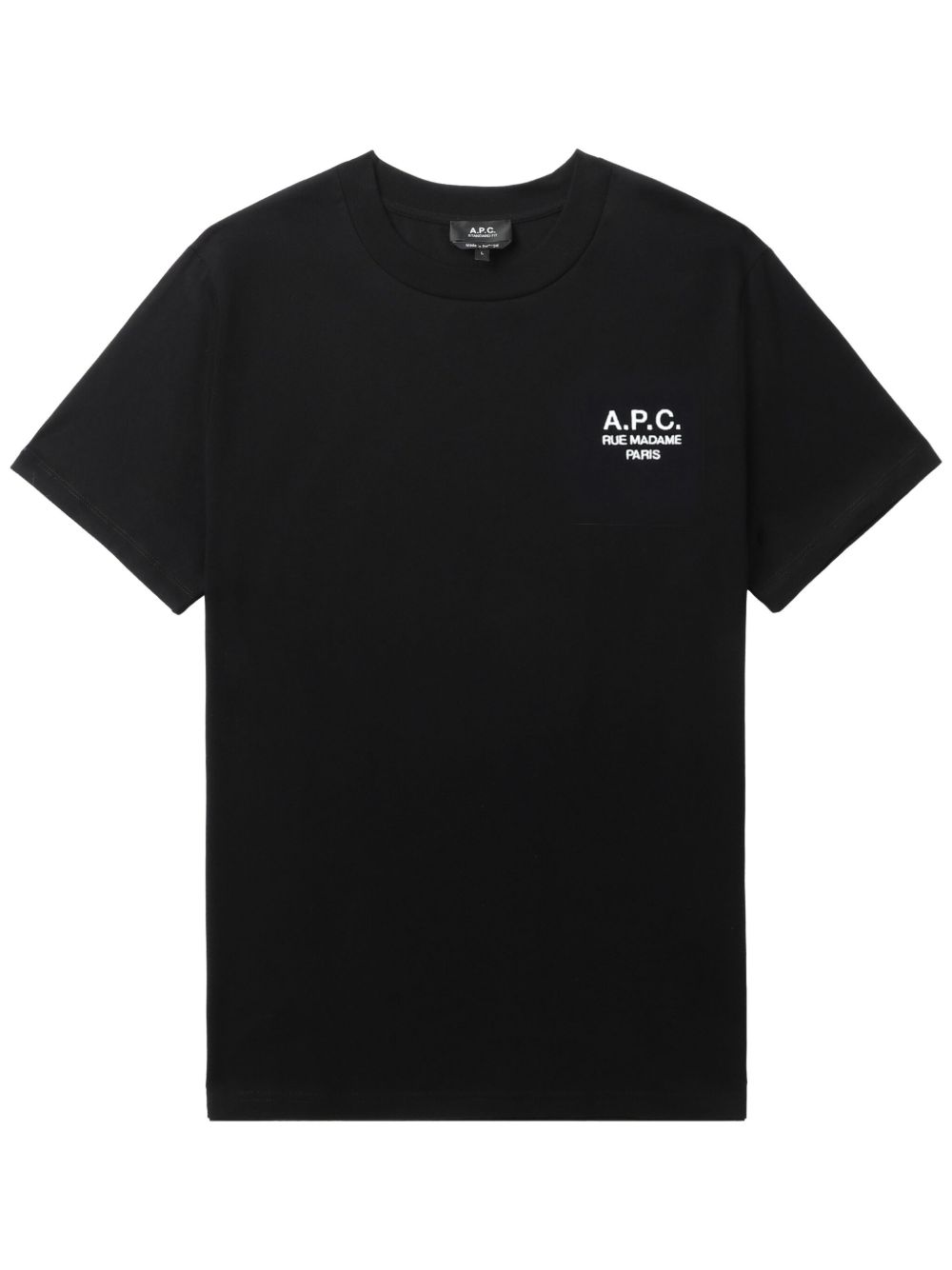 A.P.C. logo刺绣T恤 - 黑色