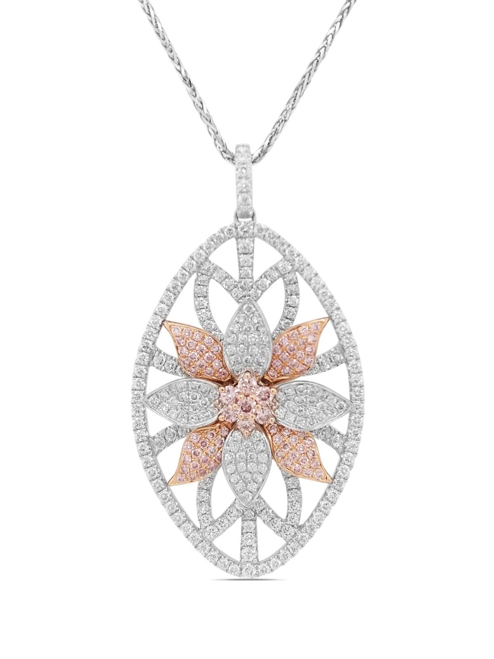 HYT Jewelry 铂金钻石项链 - 银色