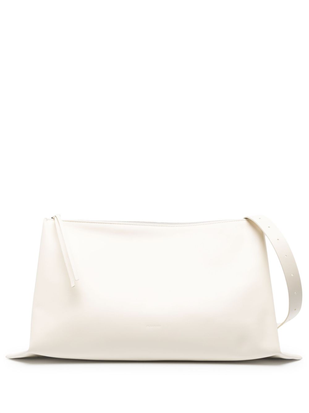 Jil Sander 可调式肩带皮质单肩包 - 白色