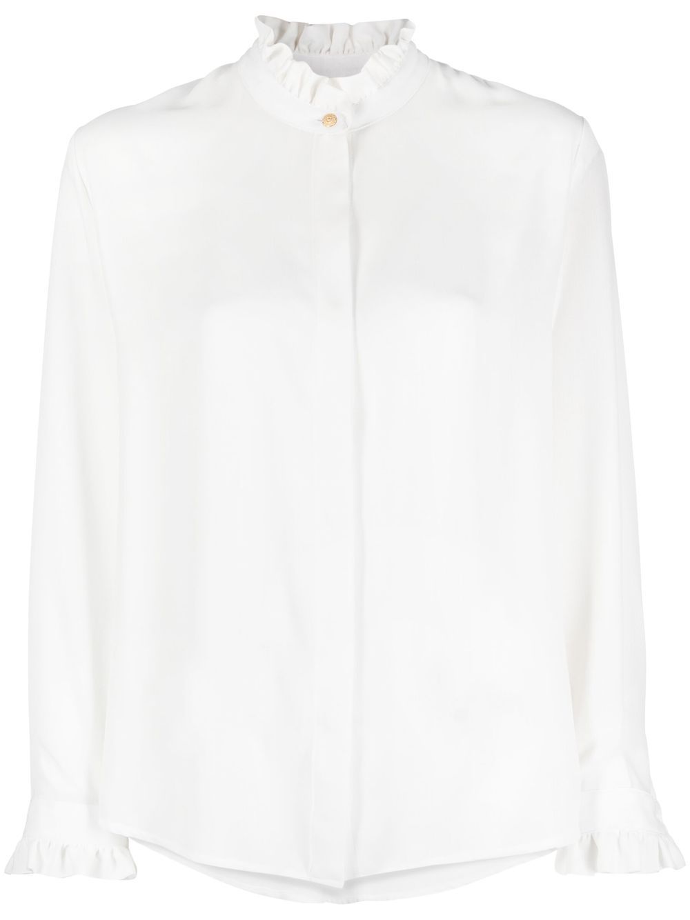 Claudie Pierlot 波浪领衬衫 - 白色