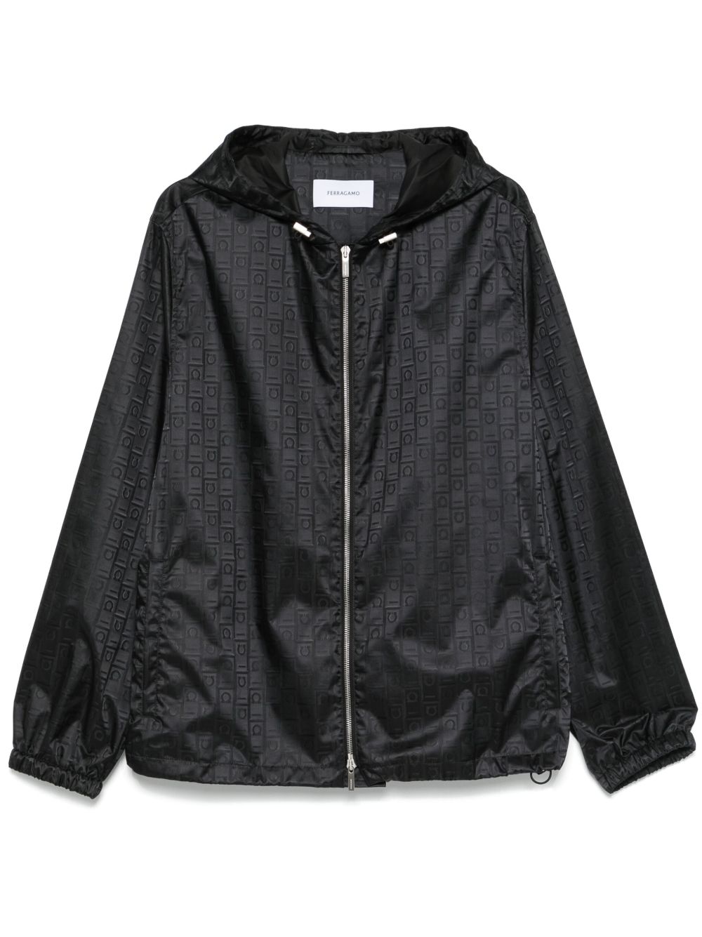 Ferragamo Monogram 防风衣 - 黑色