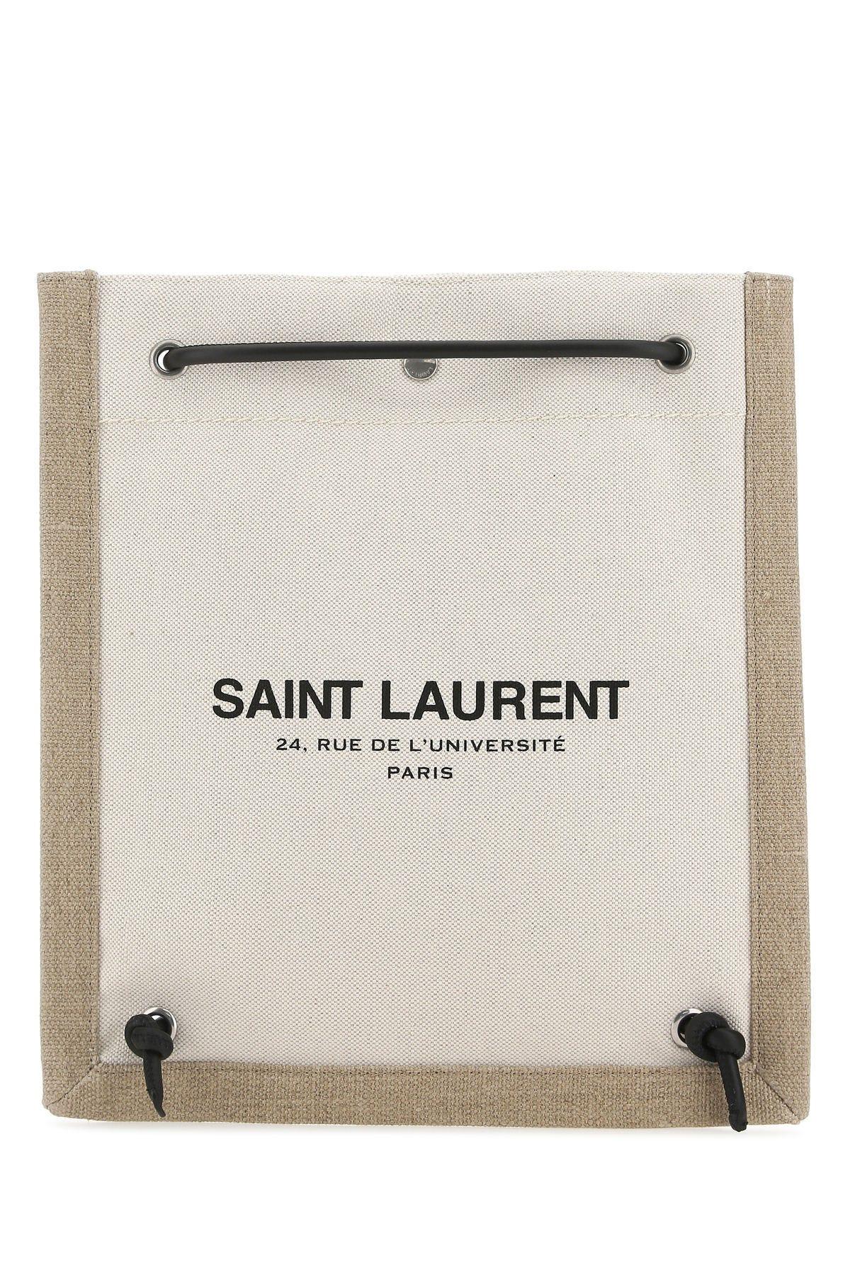 Saint Laurent Twotone Canvas Universit Rossbody Bag
