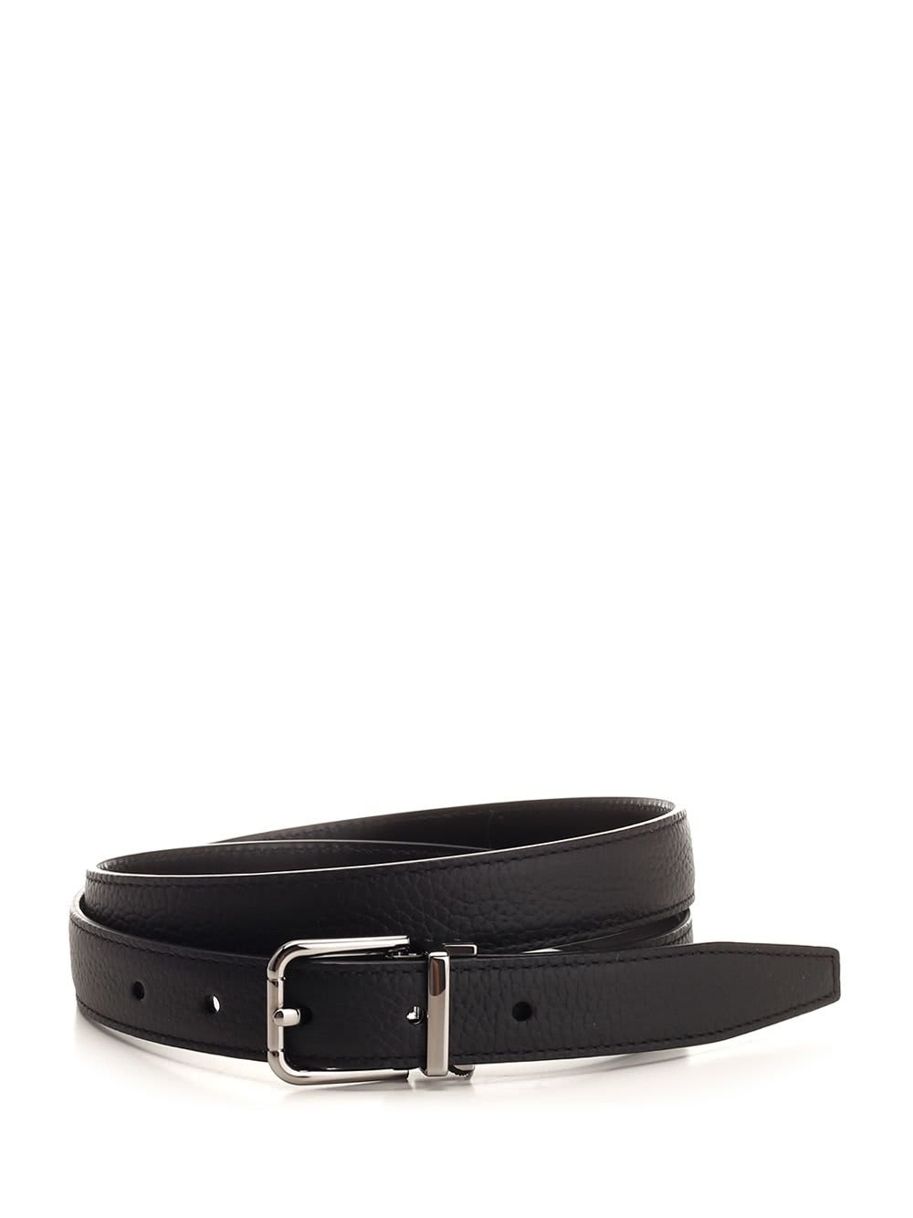 Dolce & Gabbana Logo Engraved Buckle Belt