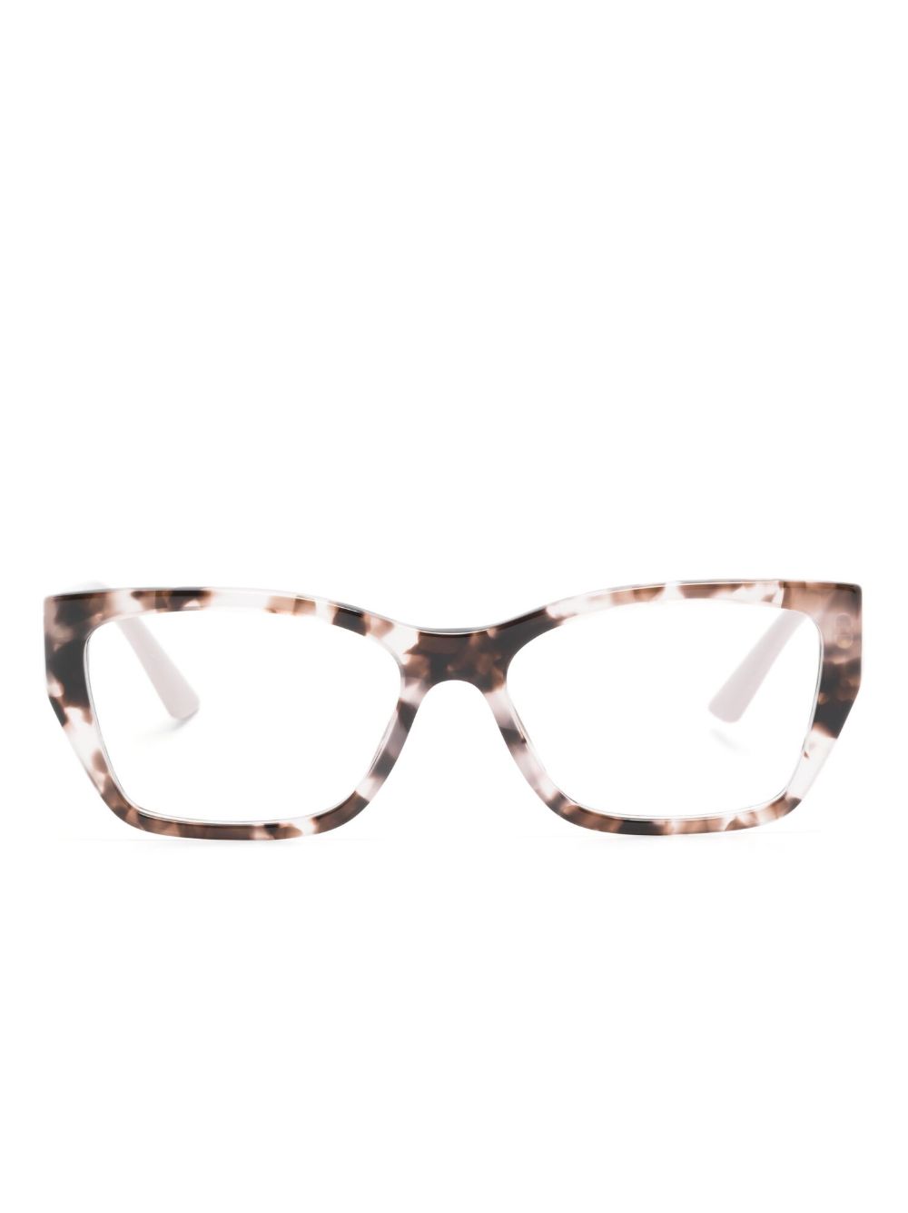 Prada Eyewear 拼色方框眼镜 - 粉色