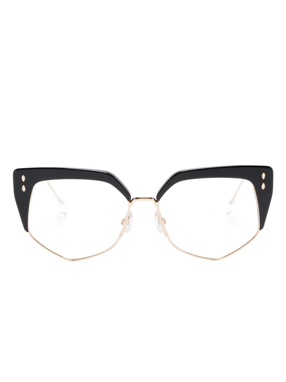 Isabel Marant Eyewear 猫眼金属框眼镜 - 黑色