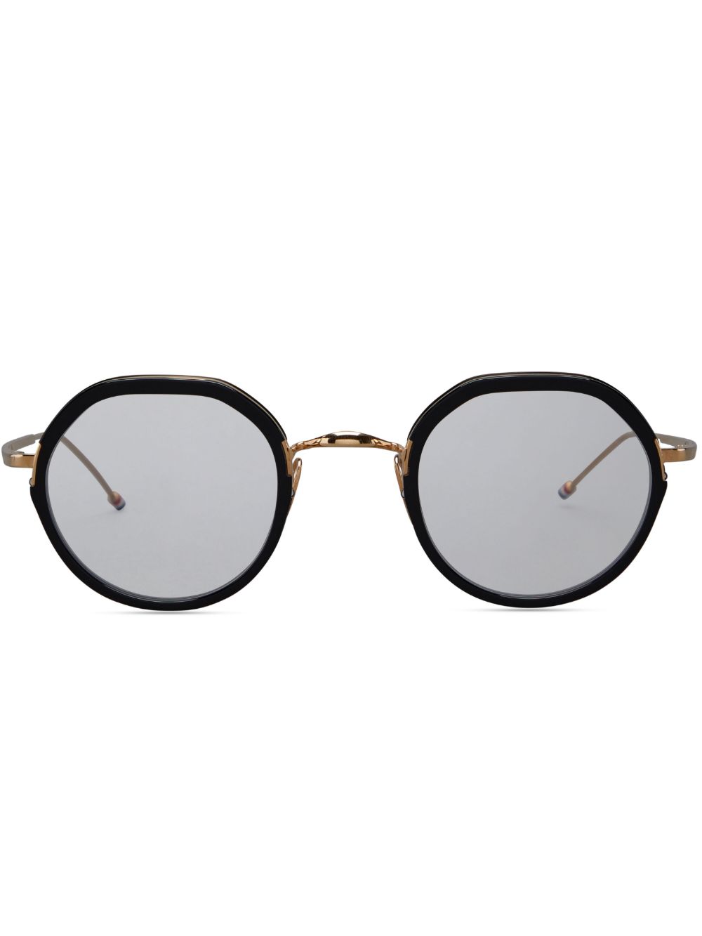 Thom Browne Eyewear 圆框眼镜 - 黑色