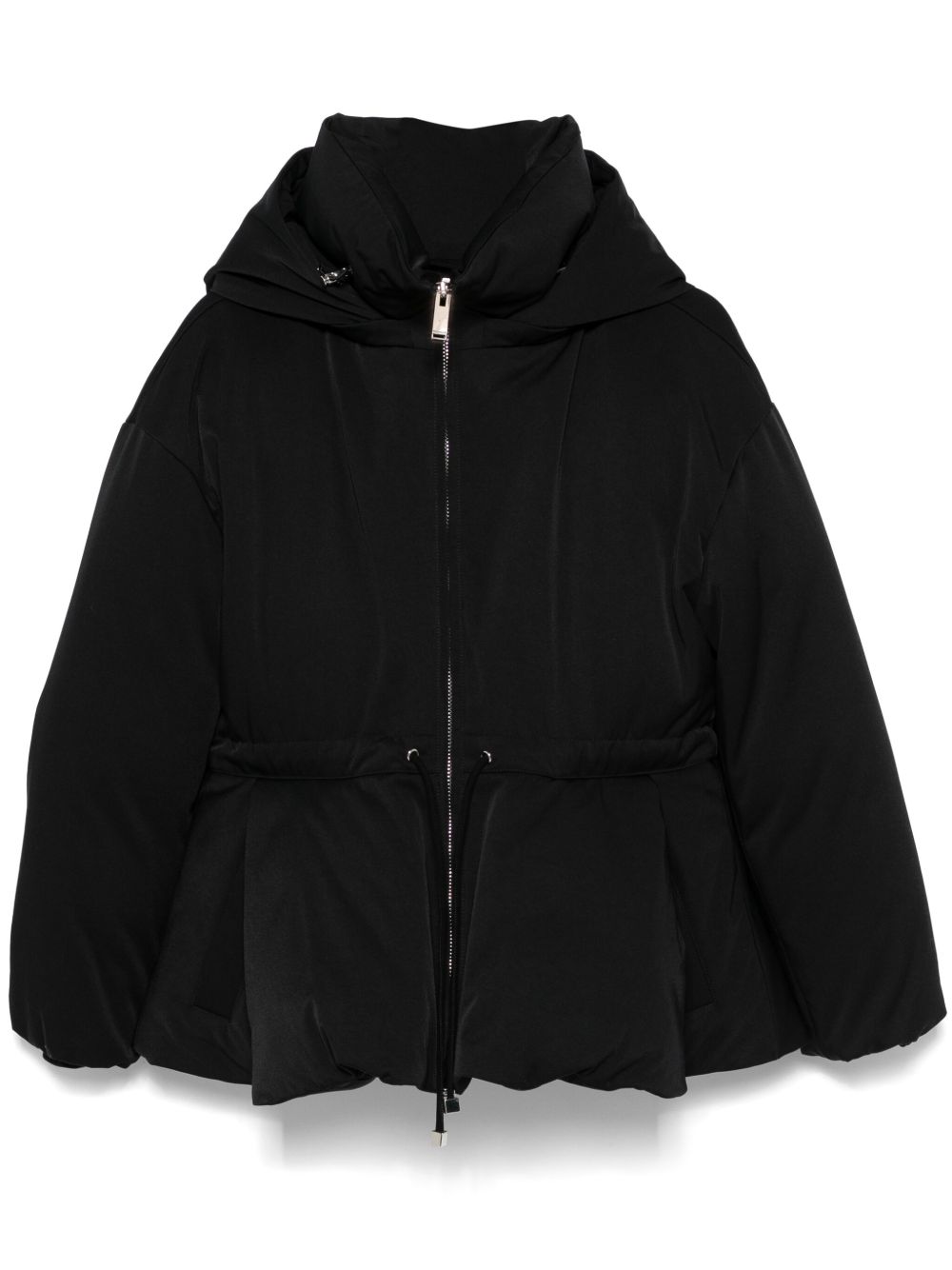 Alexander McQueen 束腰伞摆蓬松夹克 - 黑色
