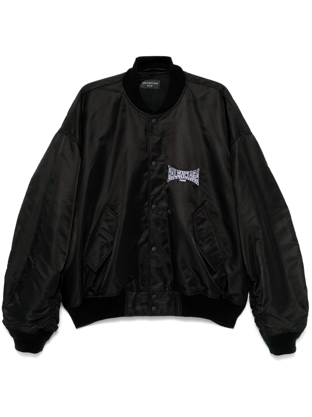 Balenciaga 刺绣飞行员夹克 - 黑色