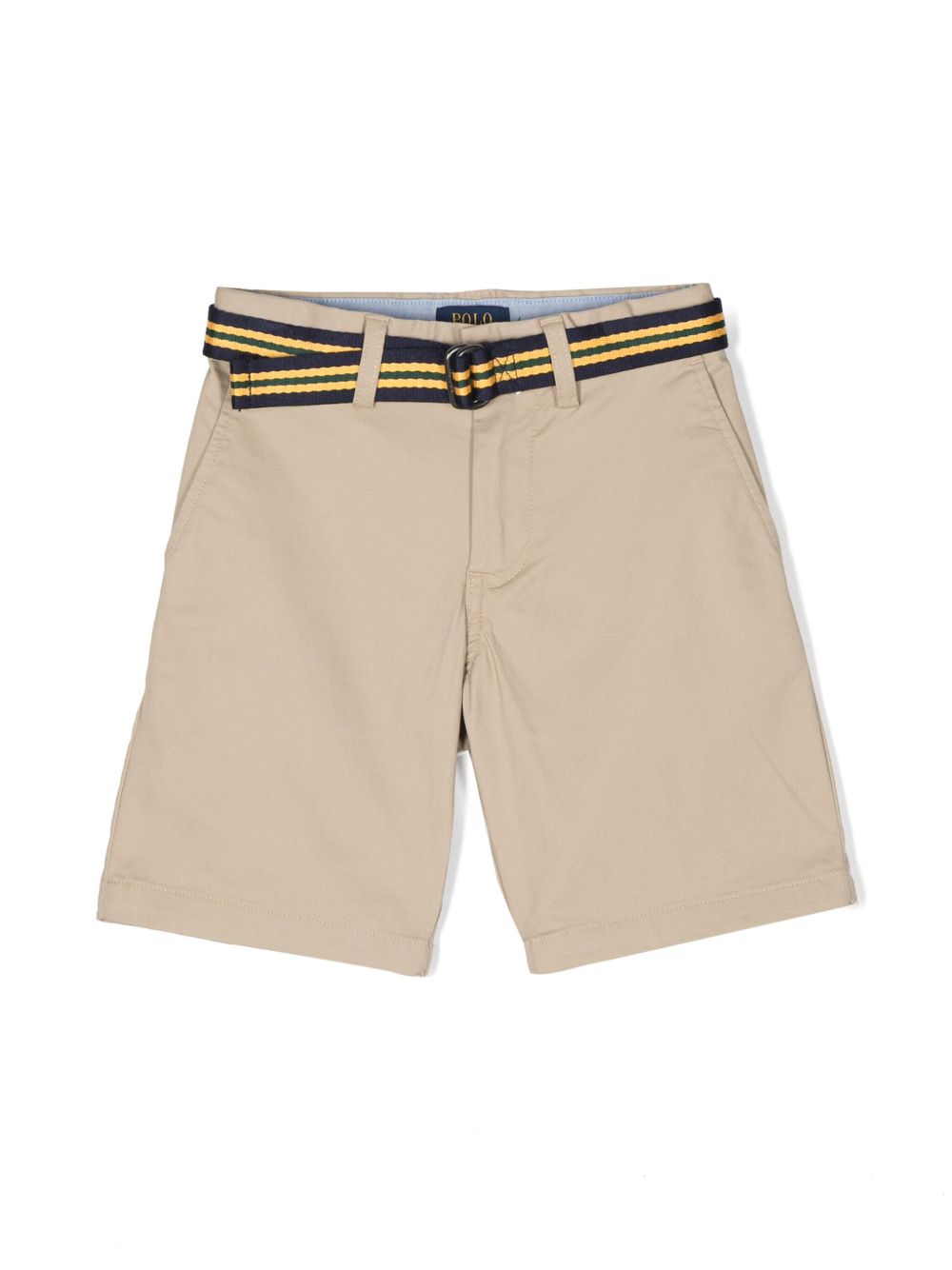 POLO RALPH LAUREN KIDS 束腰棉短裤 - 中性色
