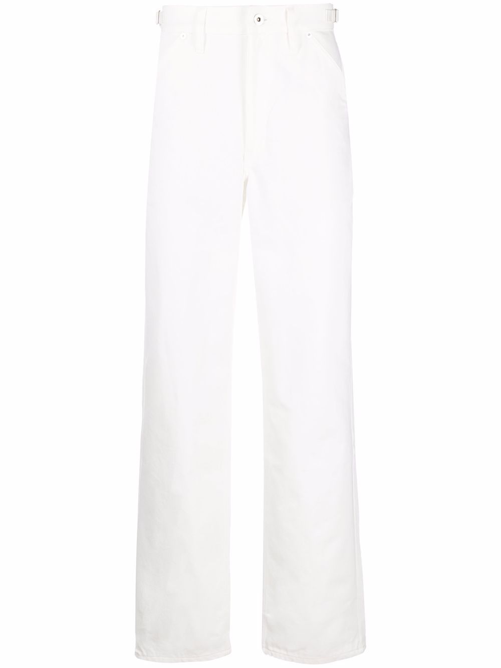 Jil Sander 高腰直筒裤 - 白色