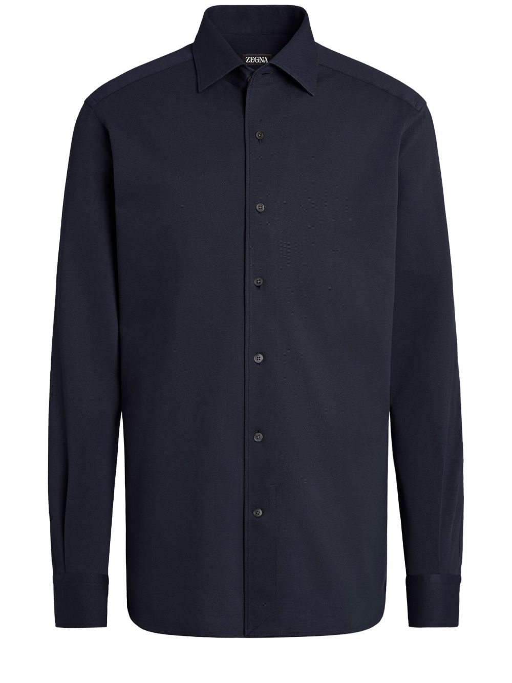 Zegna 长袖棉衬衫 - 蓝色