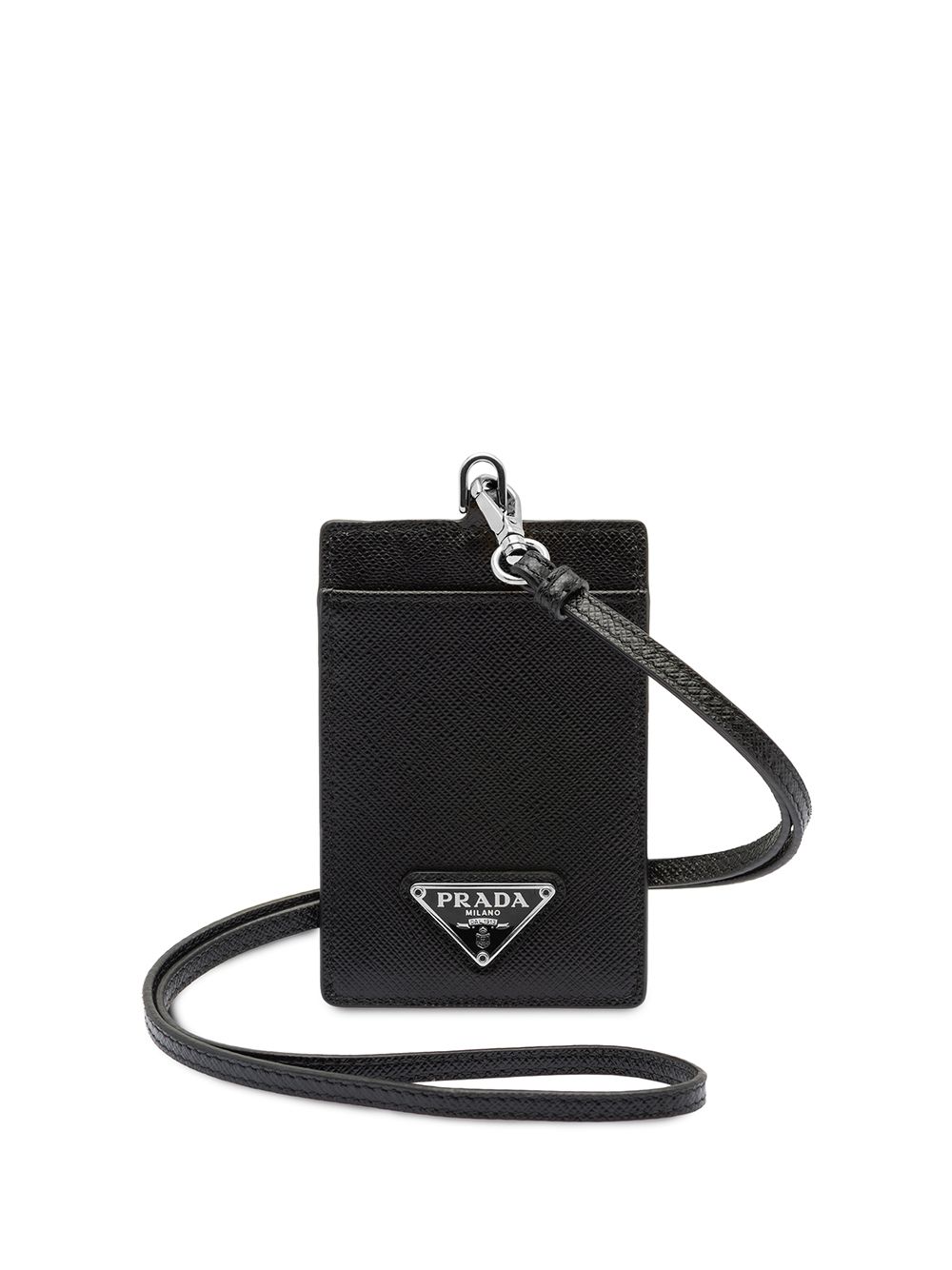 Prada 普拉达 Saffiano 皮质证件保护套 - 黑色