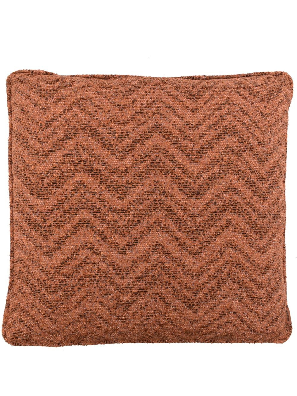 Missoni Home Columbia Z字形图案编织抱枕 - 褐色