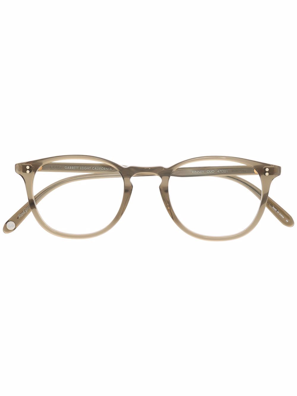 Garrett Leight Kinney 圆框眼镜 - 绿色
