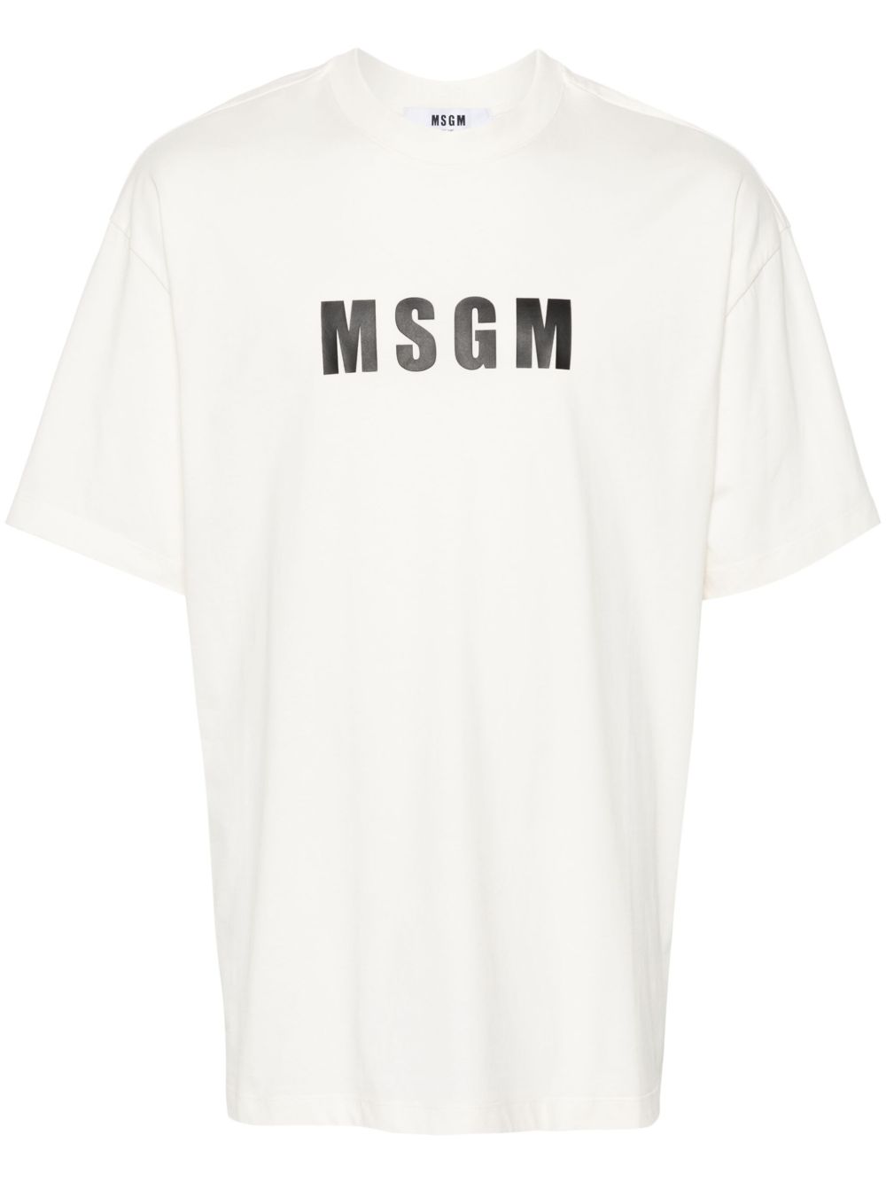 MSGM logo印花T恤 - 白色