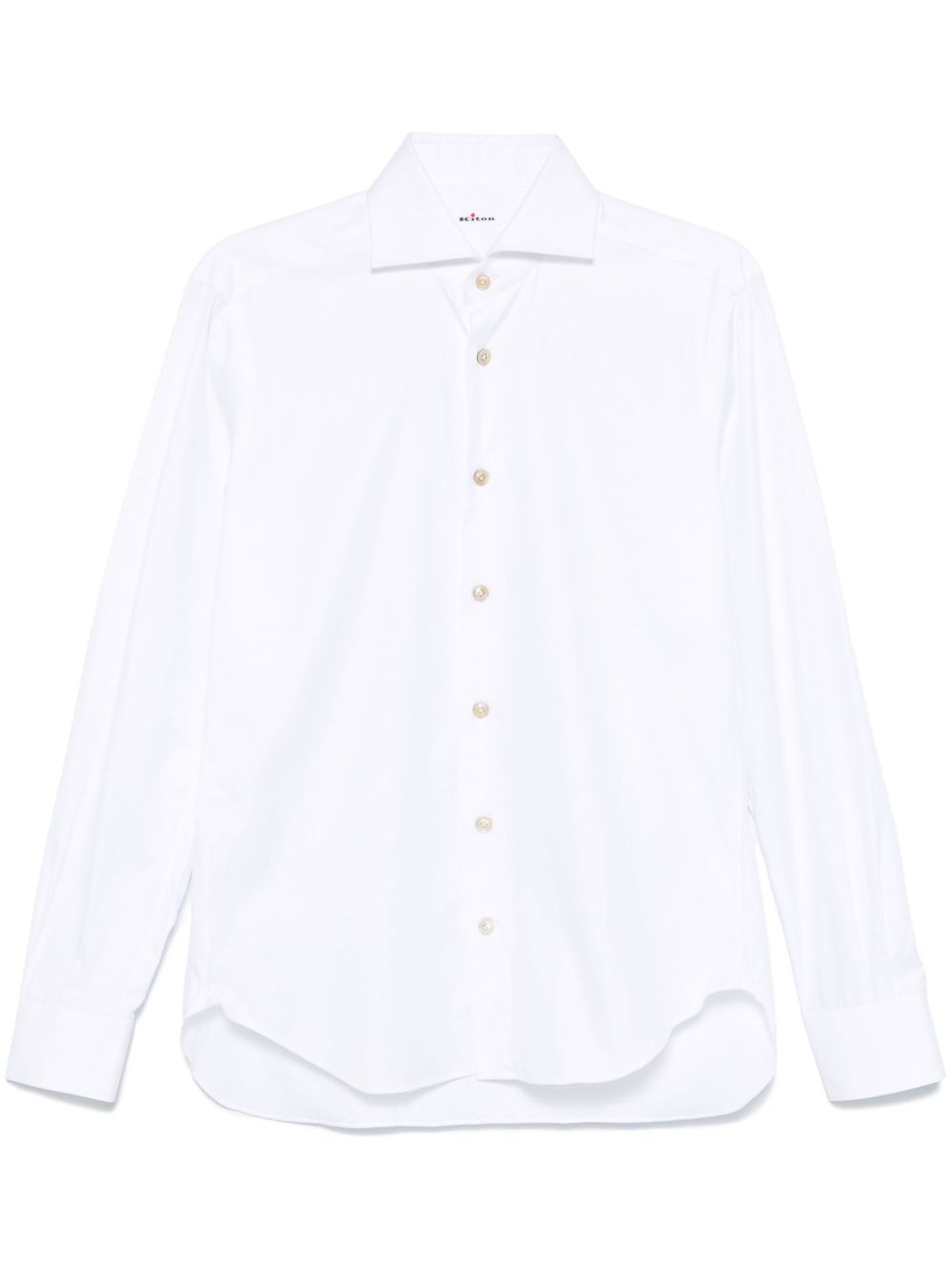 Kiton 尖领棉衬衫 - 白色